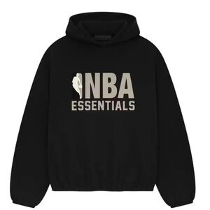 (New)Essentials Fear of God Small NBA black hoodie(SS25)(192AL246501F)(0760)